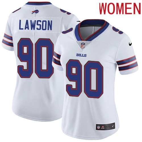 2019 Women Buffalo Bills #90 Lawson white Nike Vapor Untouchable Limited NFL Jersey->san francisco 49ers->NFL Jersey